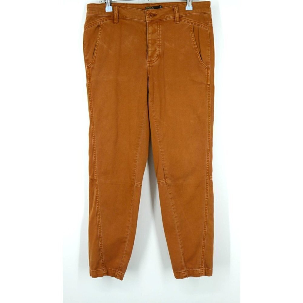 NEW Prana Women's Ankle Denim Pants Orange 4